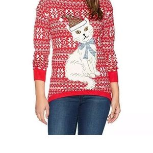 Christmas Cat Sweater - Medium